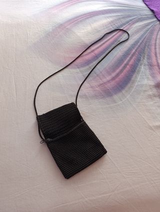 Bolso negro ganchillo