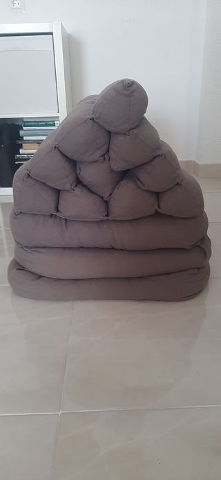Tumbona gris acolchada - Asiento relax