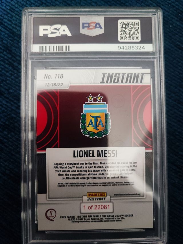 Messi 2022 Panini instant world cup 118