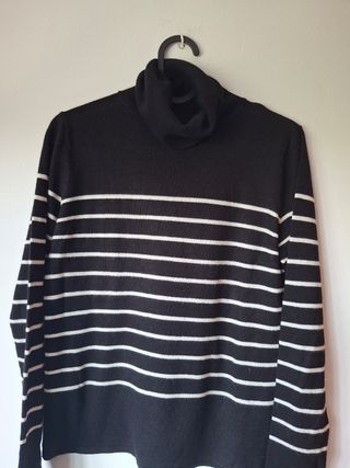 Jersey Zara rayas blanco-negro M