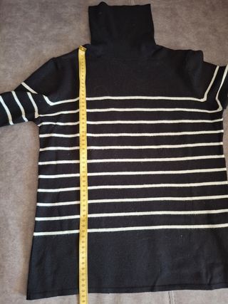 Jersey Zara rayas blanco-negro M