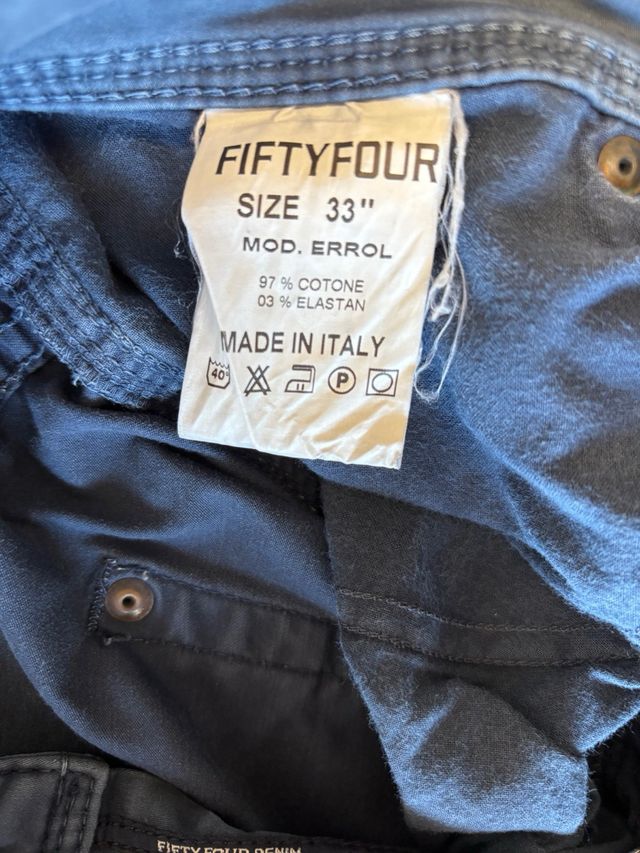 Pantaloni Uomo Cotone Blu