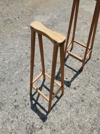 2 Andadores antiguos de madera vintage