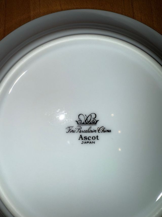 6 Piatti Ascot Ceramica Bianchi