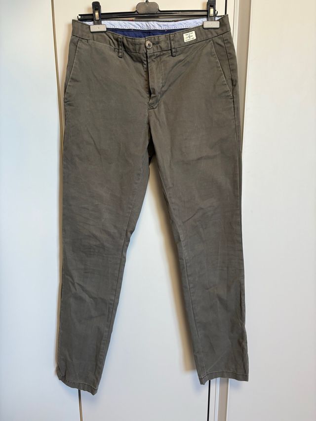 Pantaloni Tommy Hilfiger, Cotone, Grigio