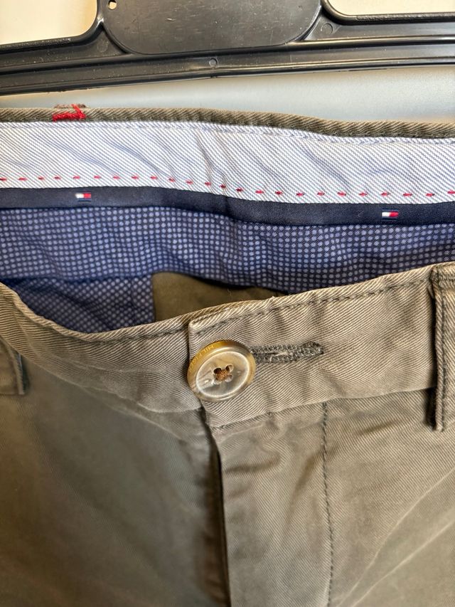 Pantaloni Tommy Hilfiger, Cotone, Grigio