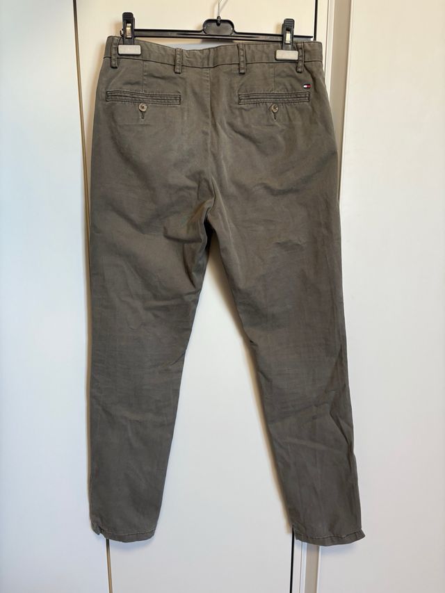 Pantaloni Tommy Hilfiger, Cotone, Grigio