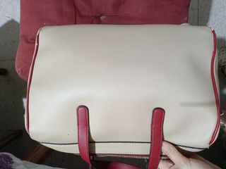 Bolso Tous beige y rojo