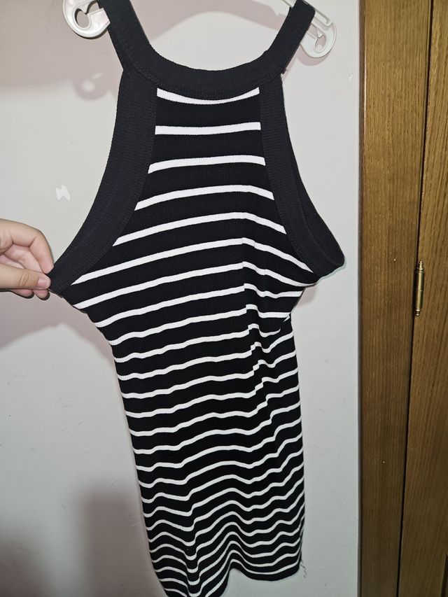 Vestido rayas blanco-negro