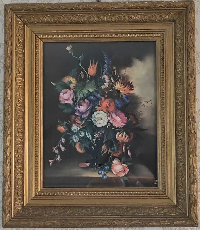 Quadro antico fiori - Natura morta