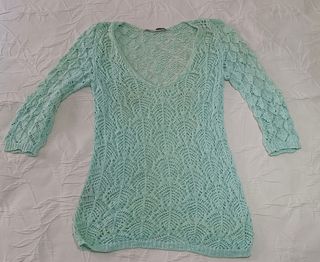 Jersey Stradivarius verde claro - Talla L