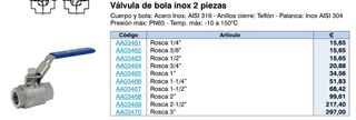 2x Válvula de Bola 1" INOX 316 SEI
