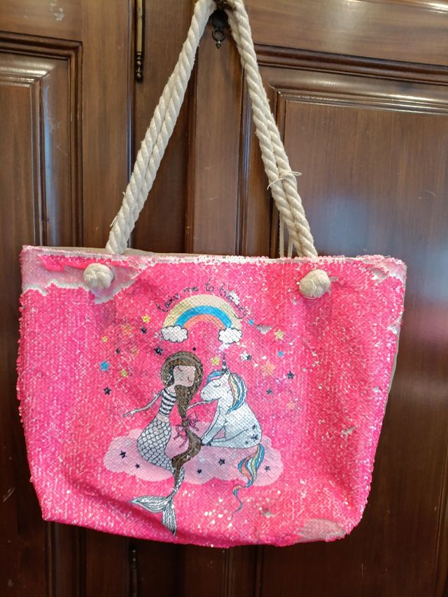 Borsa mare bimba paillettes