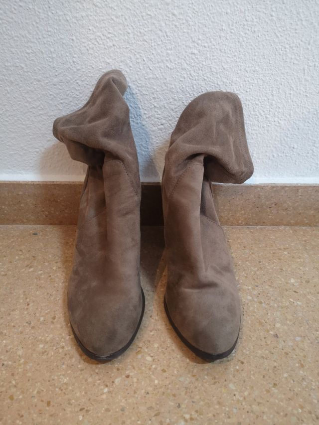 Botines ante marrón -talla 38