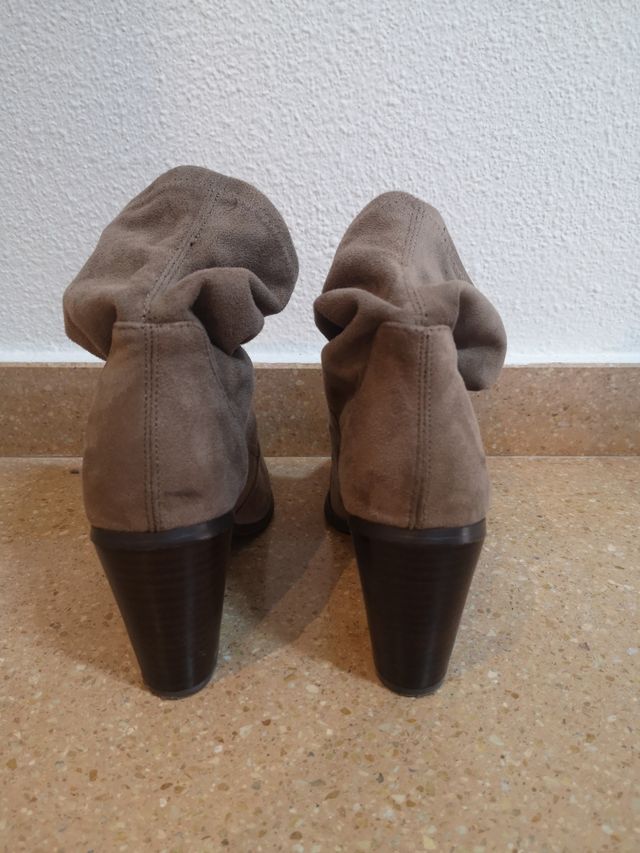 Botines ante marrón -talla 38