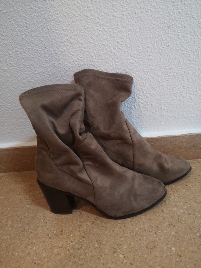 Botines ante marrón -talla 38