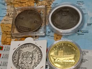 monedas conmemorativas bañadas y chapadas en plat