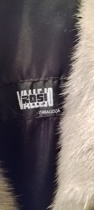 Abrigo visón beige-gris Sintético