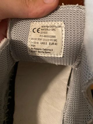 Zapatos trabajo PSH blancos