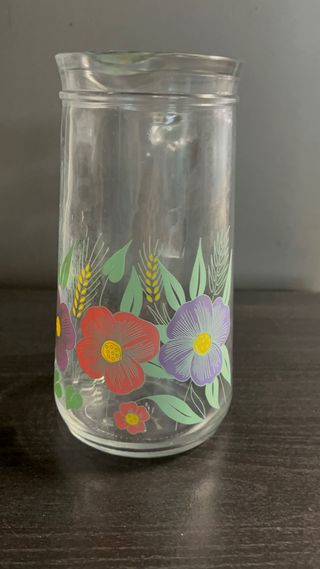 Jarra y 6 vasos vintage