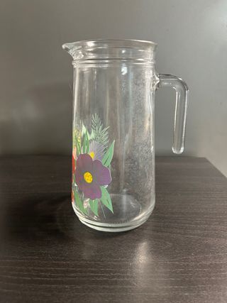 Jarra y 6 vasos vintage