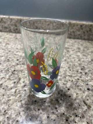 Jarra y 6 vasos vintage