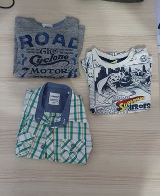 3 magliette bimbo 4-5 anni Superman Primigi