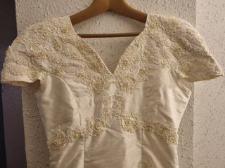 Vestido novia blanco encaje