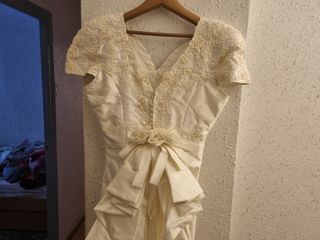 Vestido novia blanco encaje