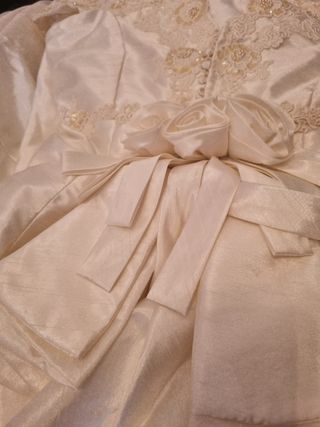 Vestido novia blanco encaje