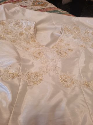 Vestido novia blanco encaje