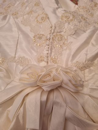 Vestido novia blanco encaje