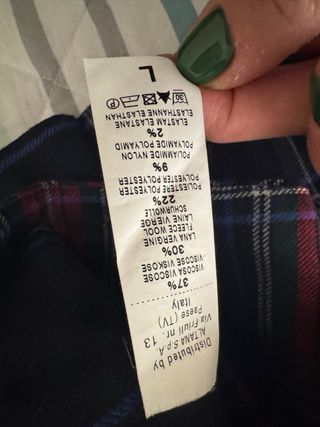 Gonna Pinko a quadri multicolor