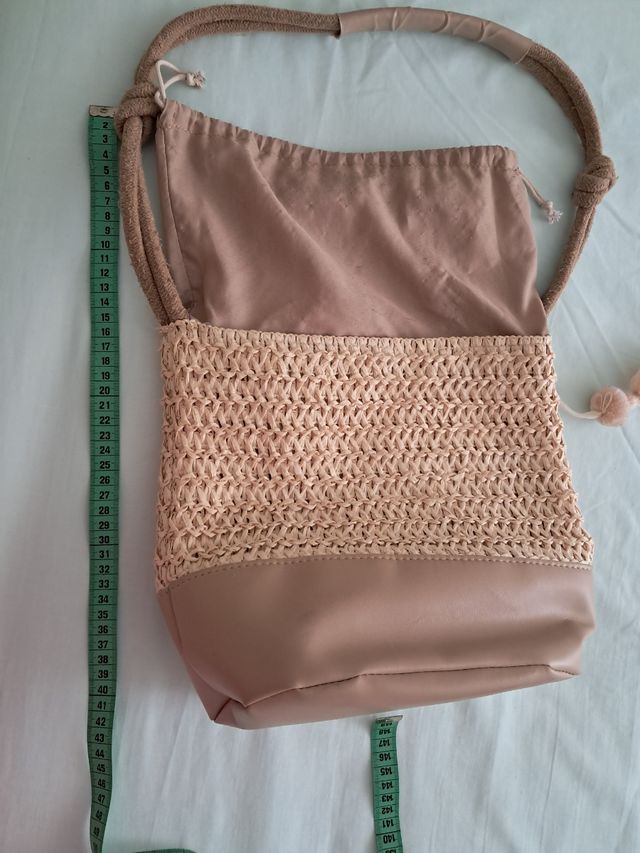Bolso paja beige