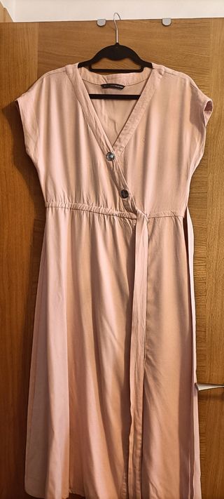 Sfera vestido midi rosa verano