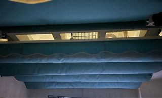 Toldo - cortina patio. Azul turquesa
