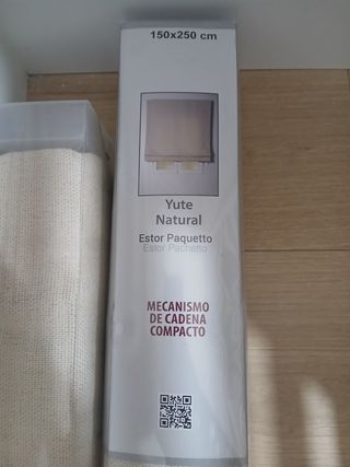 Estore plegable Yute Beige 150x250cm