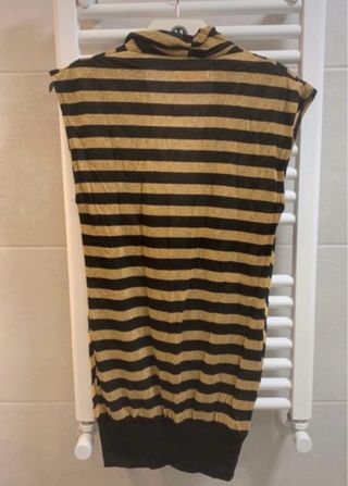 Top rayas dorado-negro, talla XS