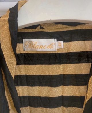 Top rayas dorado-negro, talla XS