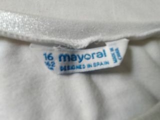 Vestido Mayoral fiesta blanco y negro