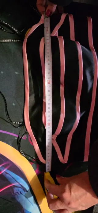 Vestido negro y rosa fiesta talla 40, un solo uso