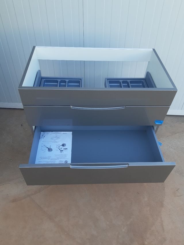 Mueble baño Leroy Merlin gris 80x45cm