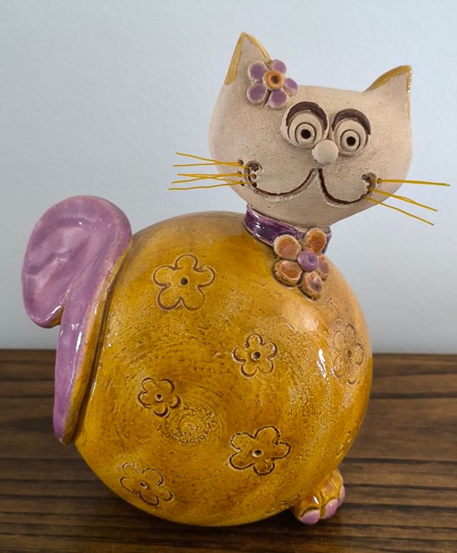 Gato mealheiro Cerâmica Manual