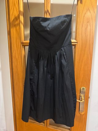 Vestido negro Mango - palabra de honor