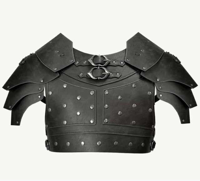 Armatura nera spallacci–HiiFeuer -Viking/medievale