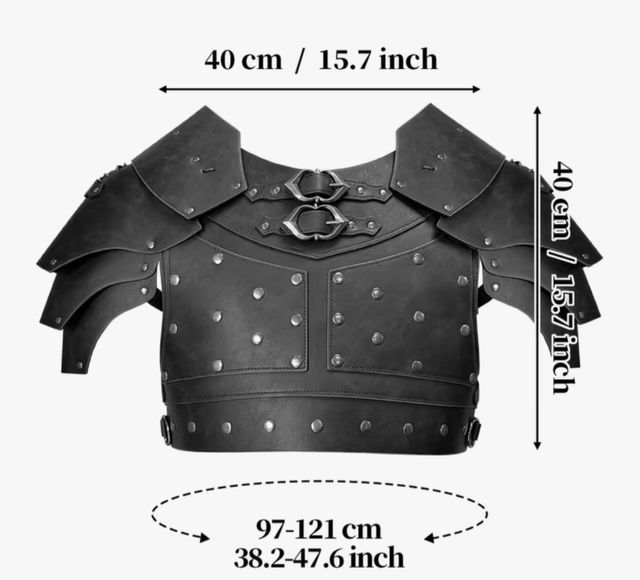 Armatura nera spallacci–HiiFeuer -Viking/medievale
