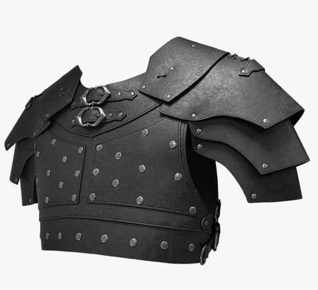 Armatura nera spallacci–HiiFeuer -Viking/medievale