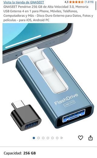 Pendrive 256GB 4 en 1 *NUEVO*