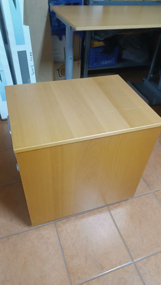 Cajonera madera 2 cajones y ruedas