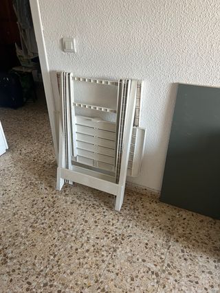 Mesa terraza plegable blanca